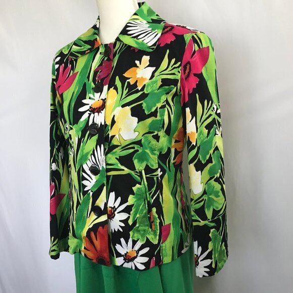 Chico's Lightweight Summer Floral Jacket/Blazer - Picture 4 of 15